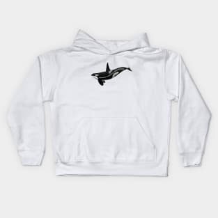 Orca with Edward Abbey quote: Anarchism is democracy taken seriously. Kids Hoodie